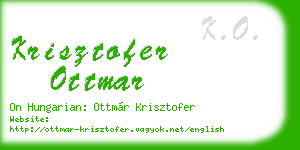 krisztofer ottmar business card